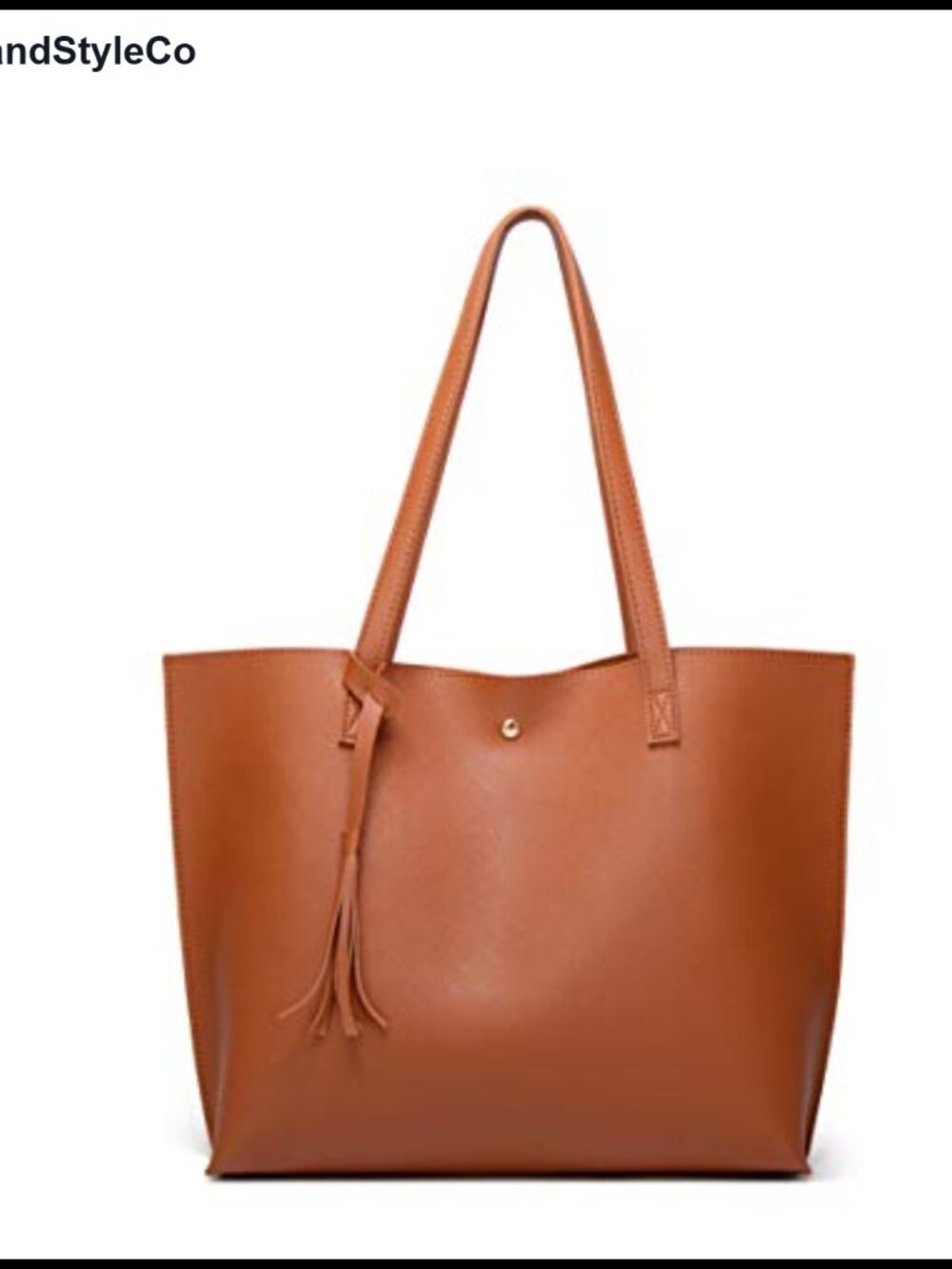 Faux Leather Tote Shoulder Bag Big Capacity